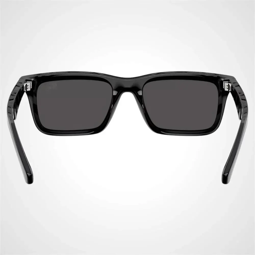 New Burberry Sunglasses Black Square Interior Classic Check Arms 53mm Gray Lens